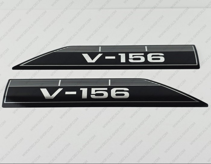 Glastron V-156 1973 And Up CHROME Boat Decals Set of 2 x 13.5"
